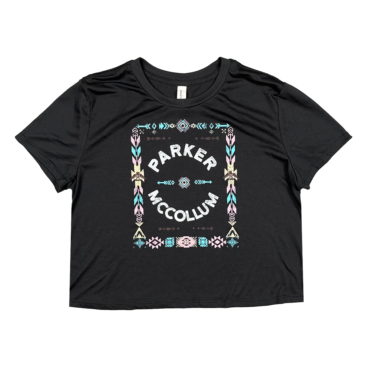 Ladies Logo Crop Tee (Black)