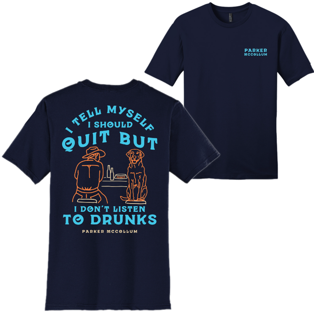 Navy Don't Listen To Drunks Tee