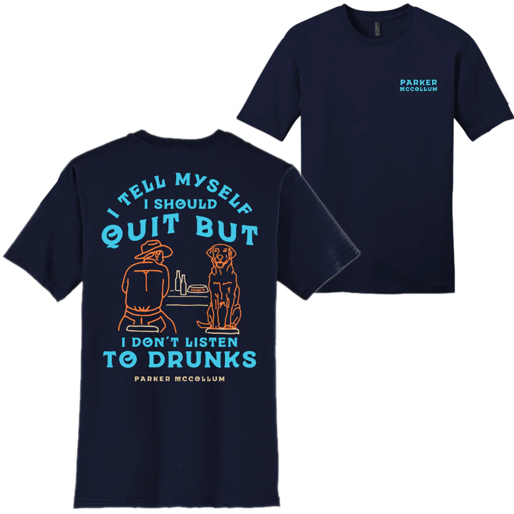 Navy Don't Listen To Drunks Tee