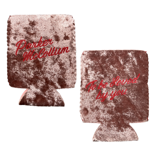 Pink Velvet Koozie