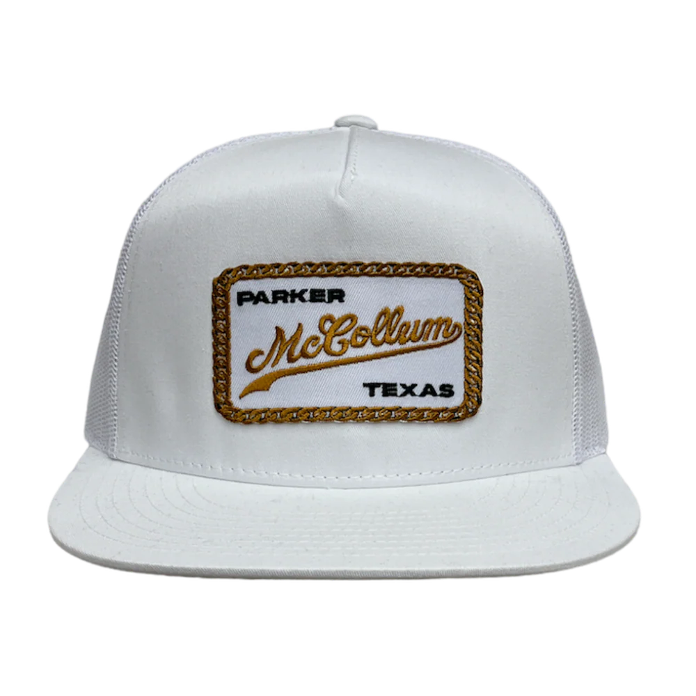 White Gold Chain Patch Hat