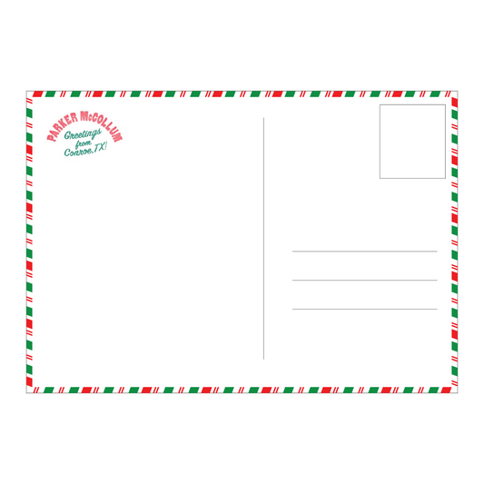 Greetings From Holiday Postcard